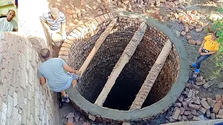 Construction and surface of a sewage pit with a depth of 6 meters