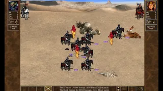 Heroes III   Black Knights vs Efreet 99999 of each unit