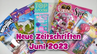 Neue Zeitschriften Juni 2023 ❤ | Miraculous | schleich Horse Club | TOP Model | Glubschis