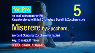 Miserere, Zucchero & Bocelli Karaoke, Full Orchestra /no lead instrument for Pro