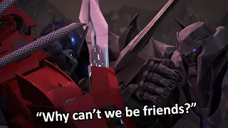 optimus prime and megatron being hilarious rivals for 24 mintues