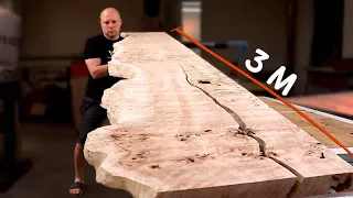LARGE 3м  Mappa Burl SLAB in to Table . How to make an epoxy table.