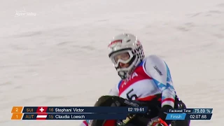 Claudia Loesch 1st women's Slalom sitting - 2018 World Cup Zagreb