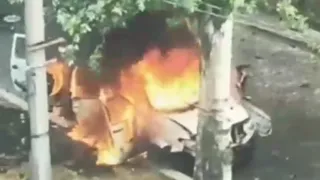 Бердянск, взорван автомобиль коменданта города 6 сентября 2022 г.