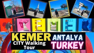 Kemer City Walking Tour | Antalya | Turkey | parks,Beaches,Streets Mediterranean Coast | wasiq k7
