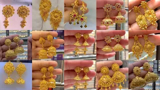 Bridal Gold Earrings designs/Most beautiful Gold Earrings designs/Gold Earrings New model 2023