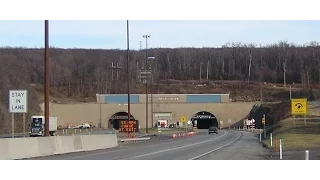 Driving through All tunnels on Pennsylvania Turnpike - Appalachain Mountains