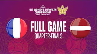 QUARTER-FINALS: France v Latvia | Full Basketball Game | FIBA U18 Women's European Championship 2023