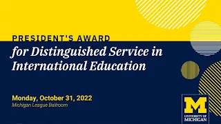 President's Award for Distinguished Service in International Education