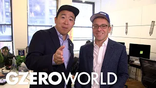Andrew Yang tells the story behind his MATH hat