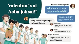Yahaba’s secret admirer? Aoba Johsai Valentine’s Day! (KyoHaba MatsuHana IwaOi) — Haikyuu chatfic