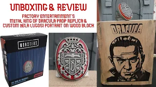 Unboxing & Review: Factory Entertainment Dracula Prop Ring & Custom Bela Lugosi Portrait Block