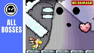 Yoshi's Island Super Mario Advance 3 (GBA) - All Bosses - (No Damage)