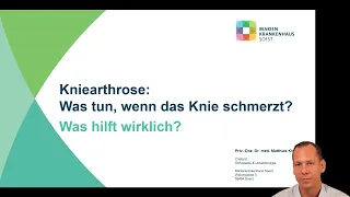 Abendvisite Online - Kniearthrose –  Was tun, wenn das Knie schmerzt?