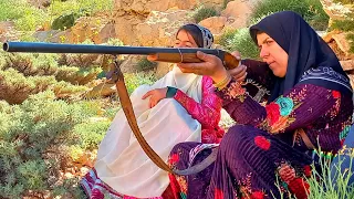 Wolf dog hunting by a brave and brave Iranian nomadic woman#village#nomadic#doora#iran