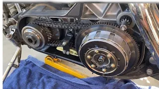 How to remove the primary drive and clutch assembly from a Harley Davidson. Episode 22