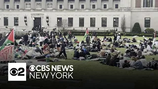 Students gather at Columbia University for 3rd day of pro-Palestinian protests