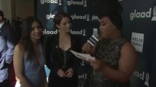 Chyler Leigh and Floriana Lima at the GLAAD awards 2017!