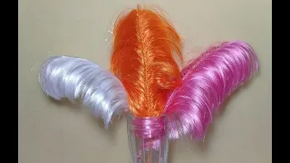 How to make feather satin ribbon | DIY