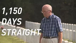 Veteran visits wife's grave for 1,150 days and counting