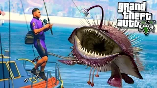 ПОЙМАЛ ВОДНОГО МОНСТРА НА УДОЧКУ В ГТА 5 МОДЫ! РЫБАЛКА ОБЗОР МОДА ГТА 5 GTA 5 ВИДЕО ДЛЯ ДЕТЕЙ ГТА