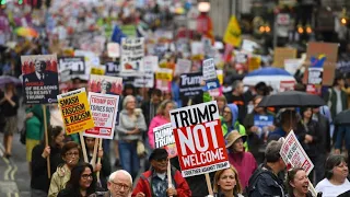 Zum Staatsbesuch in London: Zehntausende demonstrieren gegen Trump