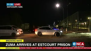 Jacob Zuma arrives at Estcourt prison