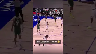 Isaiah Stewart gets technical foul after Julius Randle￼ dunks on him