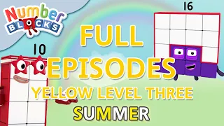 @Numberblocks - #SummerLearning Numberblocks - Yellow Level Three | Full Episodes 13-15