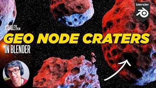 Geometry Nodes Procedural Craters Blender Tutorial