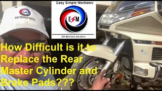 90 Honda Goldwing Rear Master Cylinder and Brake Pads Replace Part2