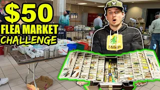 $50 Flea Market Fishing Challenge!!! RARE Bait Find Catches NEW PB!