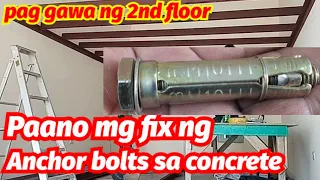 How to fix Anchor bolts in concrete.  Paano mag kabit ng Anchor bolts