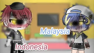 Countryhumans react to Malaysia and Indonesia's memes || P22 || Gachaclub