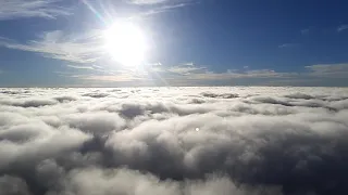 Hot air ballooning at 10,000ft above and fall through clouds
