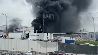 Москва. Пожар в Щербинке.