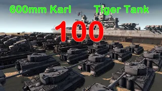 100 TIGER TANK 10 KARL GERAT vs IOWA BATTLESHIP - OMAHA BEACH - Assault Squad 2