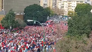 Recibimiento autobus del SevillaFC