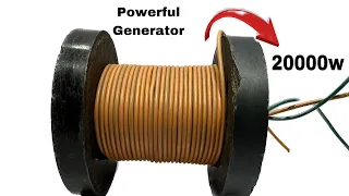 I turn 2 biggest permanent magnet and 2 pvc copper wire into 200v. 20kw generator