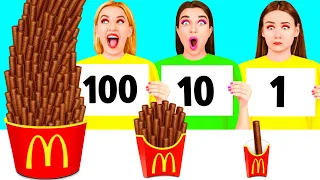 100 Couches de Nourriture Défi | Situations Alimentaires Amusantes par BooBoom Challenge