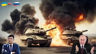 Russian T 72 crew massacre! blowing up a LEOPARD 2A6 at the border