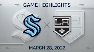 NHL Highlights | Kraken vs. Kings - Mar. 28, 2022