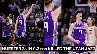 KEVIN HUERTER 30 PTS INCLUDING BUZZER BEATER LATE 3s KILLING UTAH JAZZ | KINGS vs UTAH JAZZ RECAP