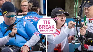 W1 mixed team bronze final: Shoot-off at para world championships | Fivics tiebreak