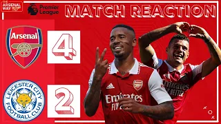 Arsenal 4-2 Leicester City Match Reaction | Gabriel Jesus Nets Impressive Brace In Gunners Win!