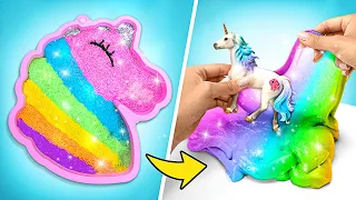 Unicórnio de mistura de Glitter multicolorido| OS MELHORES ARTESANATOS 🦄✨