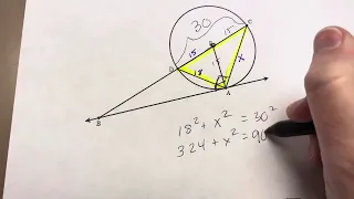 Pyth Thm and Intersecting Chords