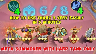 HOW TO USE THARZ 3 VERY EASILY IN 5 MINUTES✅ | META SUMMONER WITH HARD TANK ONLY😱🔥 | TOP GLOBAL RANK