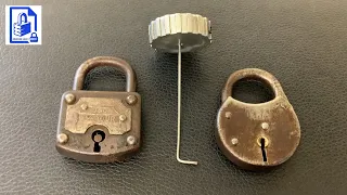 684. Basic Lock Picking | Simple Vintage lever Padlock to pick open | German 930 1 1/2 TOUR & an ERA