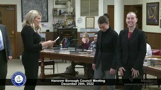 Hanover Borough Council Meeting 12/28/2022